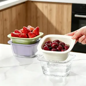 3PCS Detachable Double Layer Kitchen Colander - Heavy Duty Vegetable Washing Basin, Fruit Serving Plate, Space Saving Kitchen Essential for Home