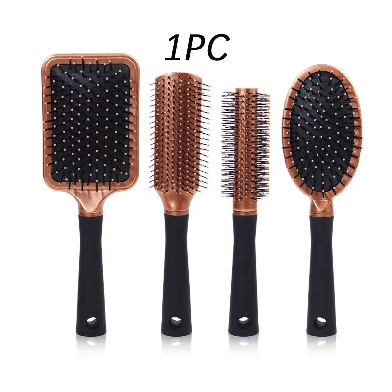 1pc Bestselling Padded Comb, Hair Straightening Spine Comb, Rolling Scalp Massage Comb, Sandpaper Curling Comb, Single Item