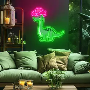 Dinosaur LED Neon Sign USB Powered with On Off Switch, Dino Wall Lamp for Bedroom Pet Shop Wall Decor, Perfect Birthday Christmas Gift for Dinosaur Lovers