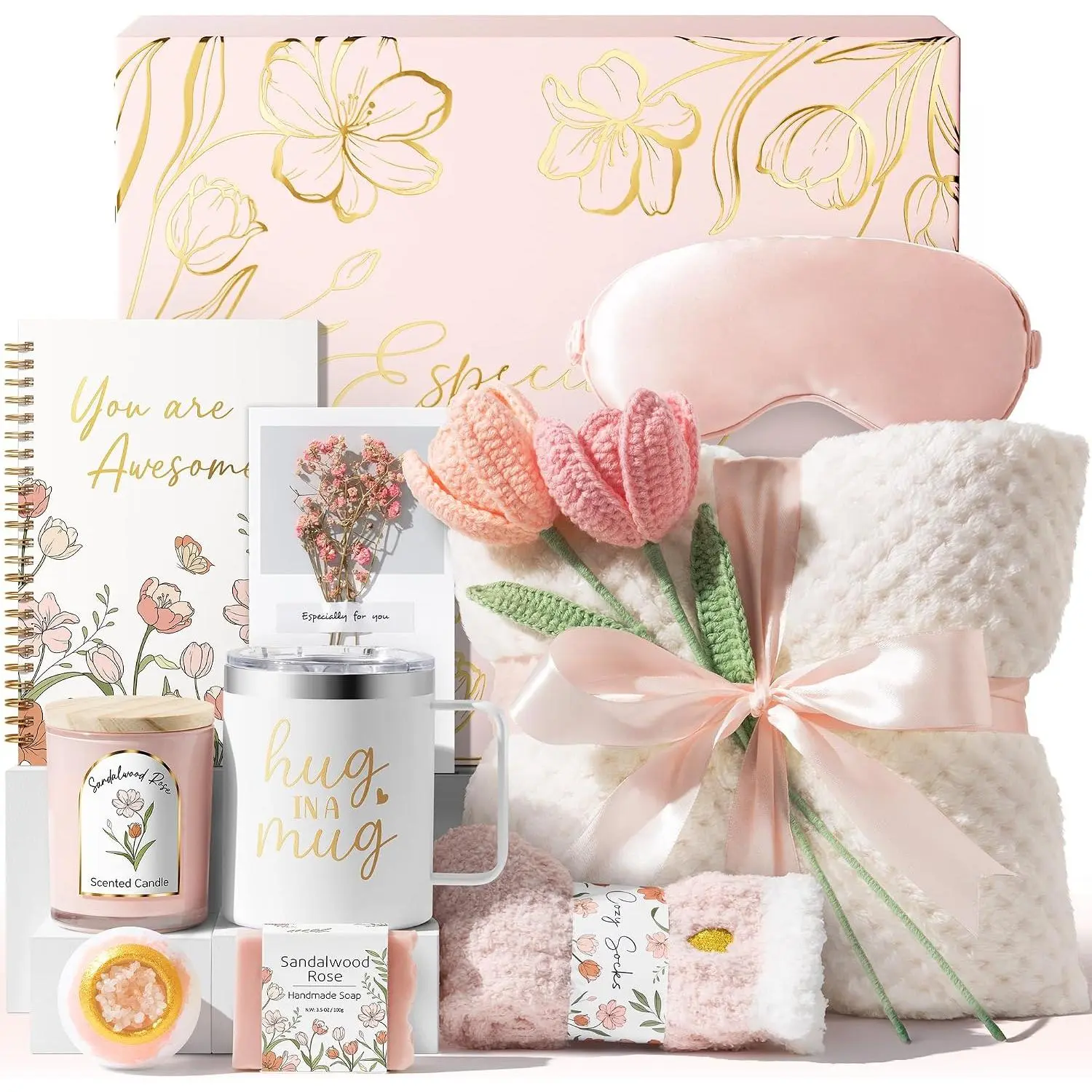Birthday Gifts for Women Self Care Package Get Well  Baskets for Women | Get Well Soon Thinking of You  Sympathy  Basket, Christmas Inspirational  Set for Women Mom Her  Wife Sister