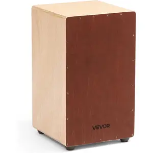 VEVOR Cajon Box Drum, with Internal Guitar Strings, Lightweight Wooden Percussion Box, Portable Birch Wood Drum Instrument with Travel Bag, Adjustable Strap, for Beginner Professional, 11x 9x 4 in