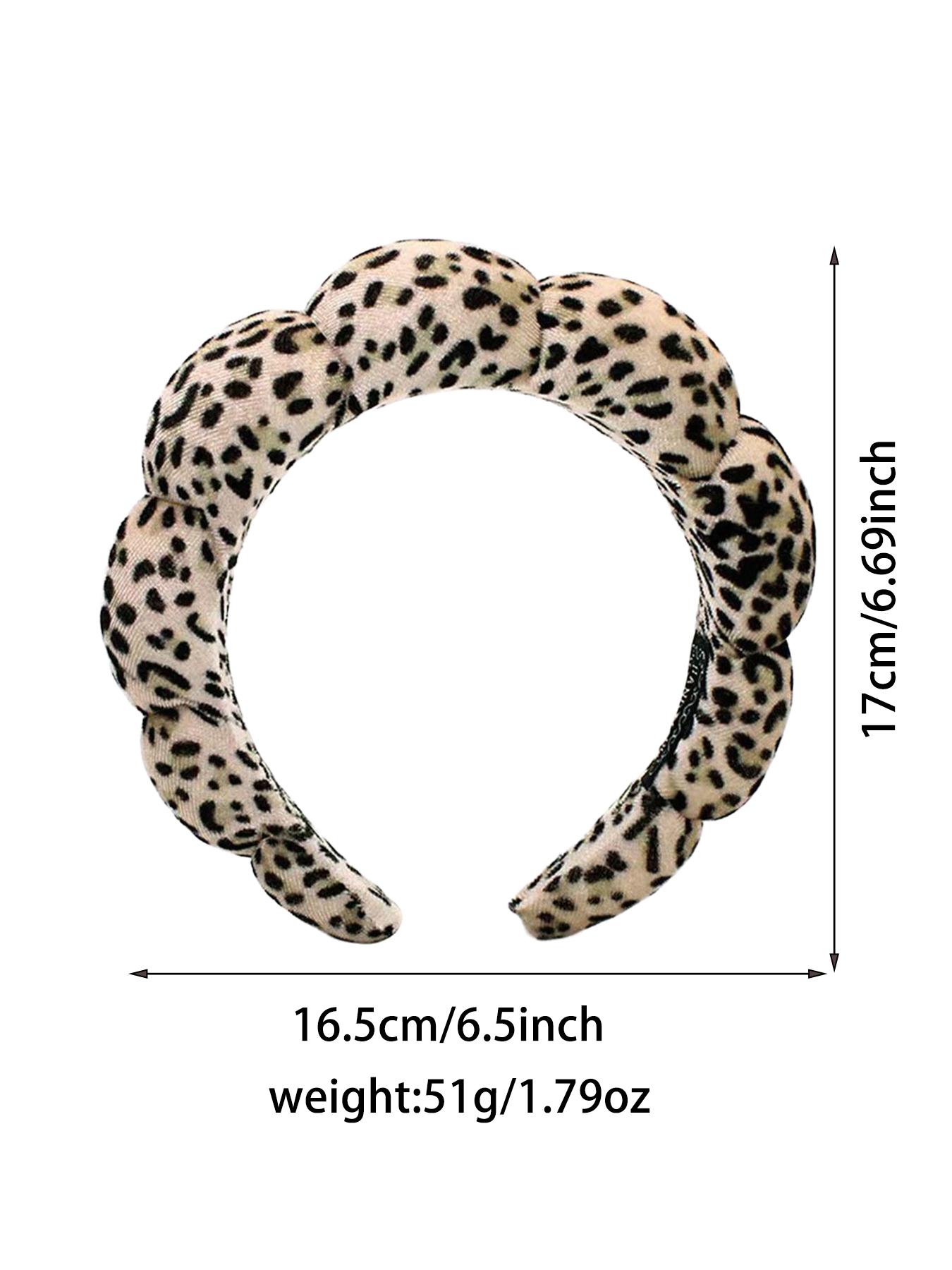 Leopard Print Hair Hoop, Fashionable Hair Accessories for Women & Girls, Pull Headband, Wash Face, Bath, Make Up, Fix Hair Band