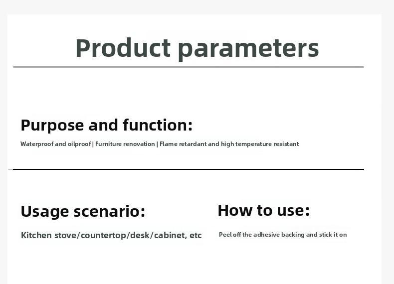 Thickened kitchen oil-proof stickers, high temperature resistant, waterproof and moisture-proof, suitable for kitchen cabinets, wallpaper, stovetops, and countertops. (Aluminum foil paper)