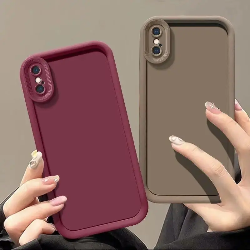 For iphone X Case iphone XR Phone Case Iphone XS XS Max Cover X XS XR XP Simple Solid Color Ultrathin Soft TPU Candy Color Cover