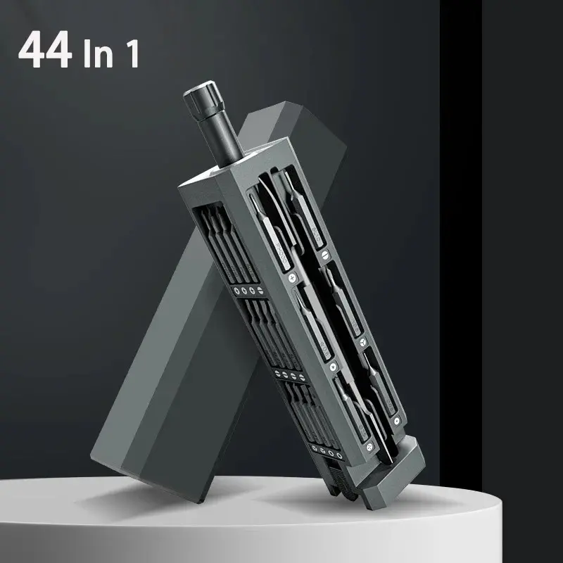 44-In-1 Precision Screwdriver Set, Aluminum Alloy Case, Multi-Functional Magnetic Mini Screwdriver Kit for Electronic Devices