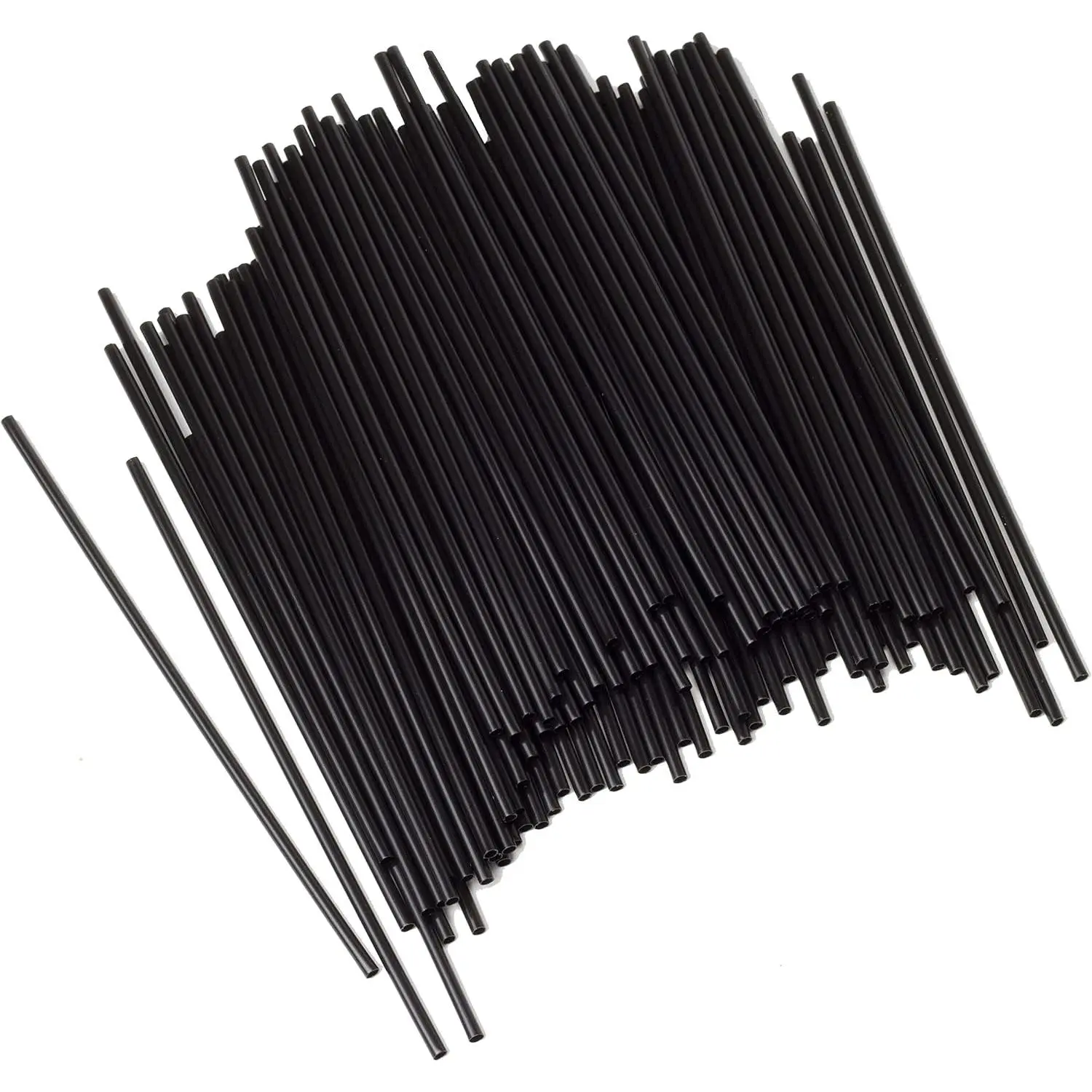 5 Inch Coffee Stirrer Straws-Set of 150, Pack of 1, black