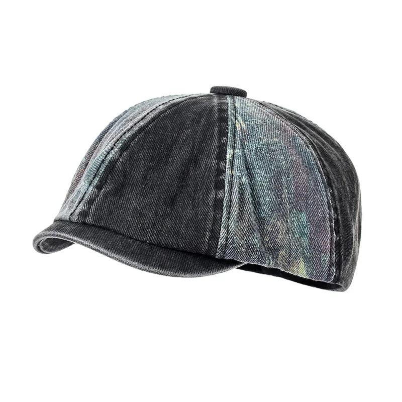Retro Newsboy Caps Men British Painters Hats Spring Summer Cotton Octagonal Berets Herringbone Gatsby Flat Cap Hip Hop Berets