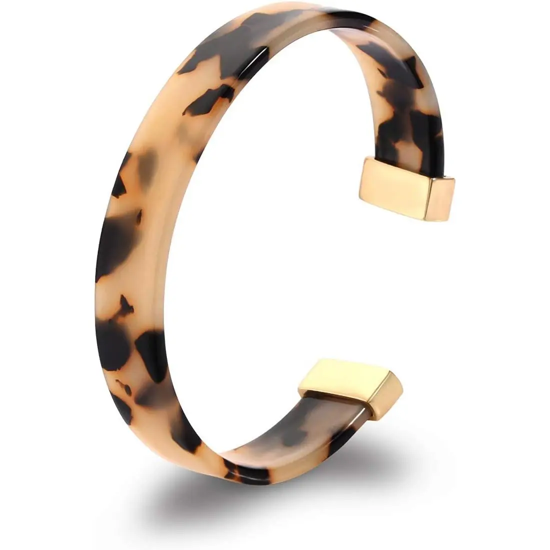 Open Cuff Bracelet Statement   Lucite Cuff Bracelet Minimalist Tortoise Shell Bangles Bracelet Adjustable Lightweight Bangle