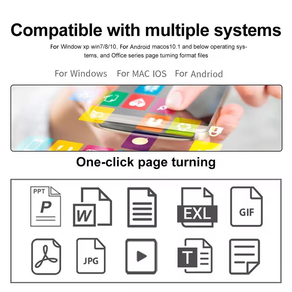 Wireless Presentation Pen, 1 Count USB RF Remote Control Flip Presenter Pointer, PPT Slide Advancer Pen, Office Presentation Supplies