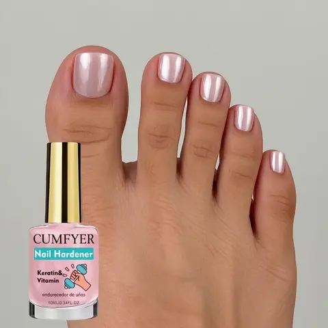 Pink mother-of-pearl protective nail polish, applies smoothly and dries without baking, long-lasting and translucent, with a pearlescent effect, salon-quality nails at home, versatile choice for all kinds of parties, suitable for both h, Manicure