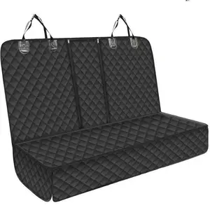 Car Rear Pet Seat Pad with Adjustable Straps, Secure Headrest Attachment, Side Barrier to Prevent Dirt and Hair Spread