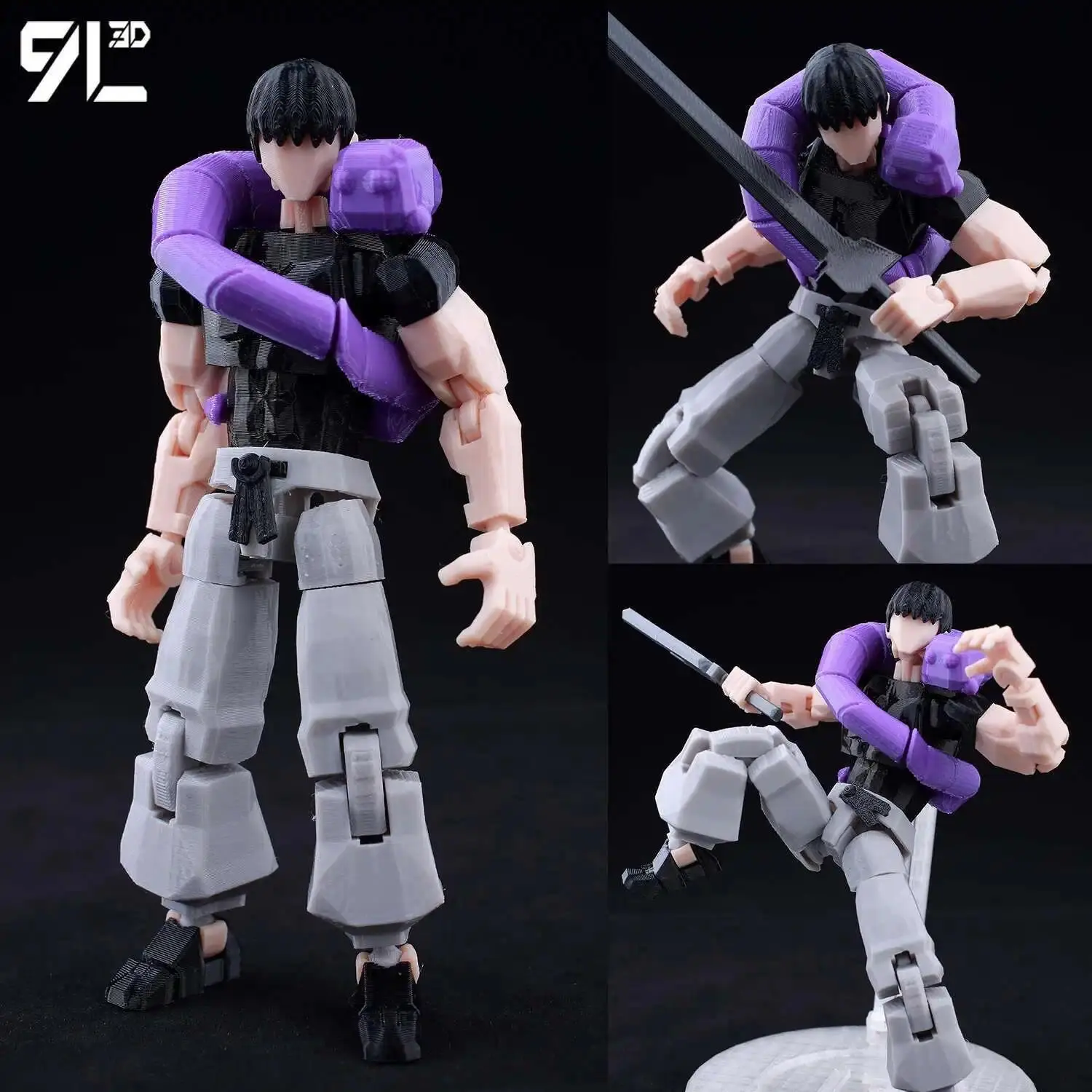 9L3D Printed Lucky Dummy 13 Jujutsu Kaisen Fushiguro Toji Anime Multi-Jointed Shapeshift Toys Action Figures Mannequin Model