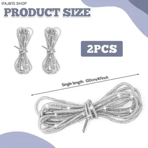 Rhinestone Glitter Shoelaces 2 Pack 120cm No-Tie Sparkling Crystal Shoe Laces, Fashion Bling Lace Strings for Sneakers, Y2K Aesthetic Shoe Decoration Accessories for DIY Custom Shoes, Party, Streetwear & Dance Performance
