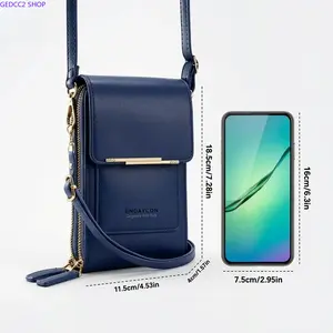 Women's Touch Screen Crossbody Bag - Anti-Theft Mini Purse with Secure Lock, Adjustable Strap, Card Holder, Lightweight for Daily Use, Travel (Crossbody Bags for Women)