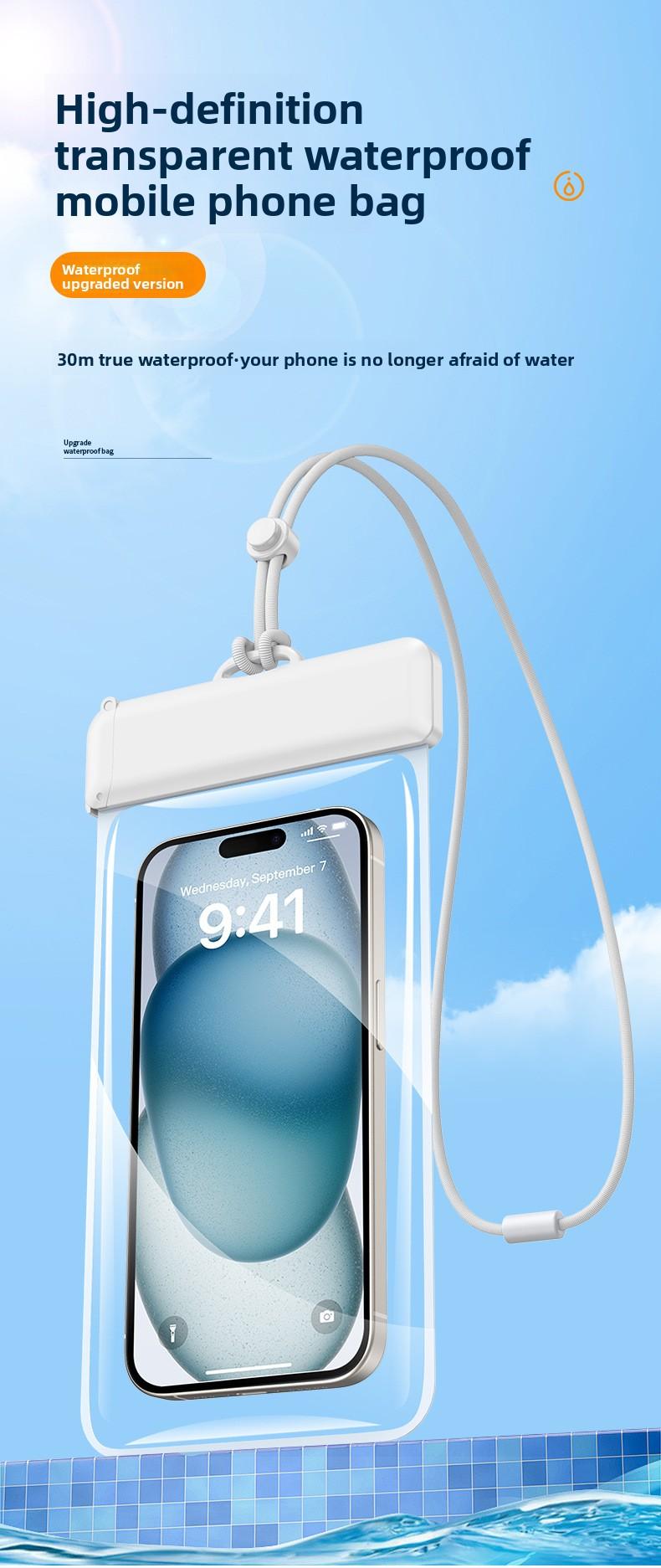 Mobile phone waterproof bag, touch screen diving cover, swimming takeaway rider special hot spring dust bag, waterproof mobile phone cover Mobile phone waterproof bag, touch screen diving cover, swimming takeaway rider special hot spring dust bag, waterproof mobile phone cover