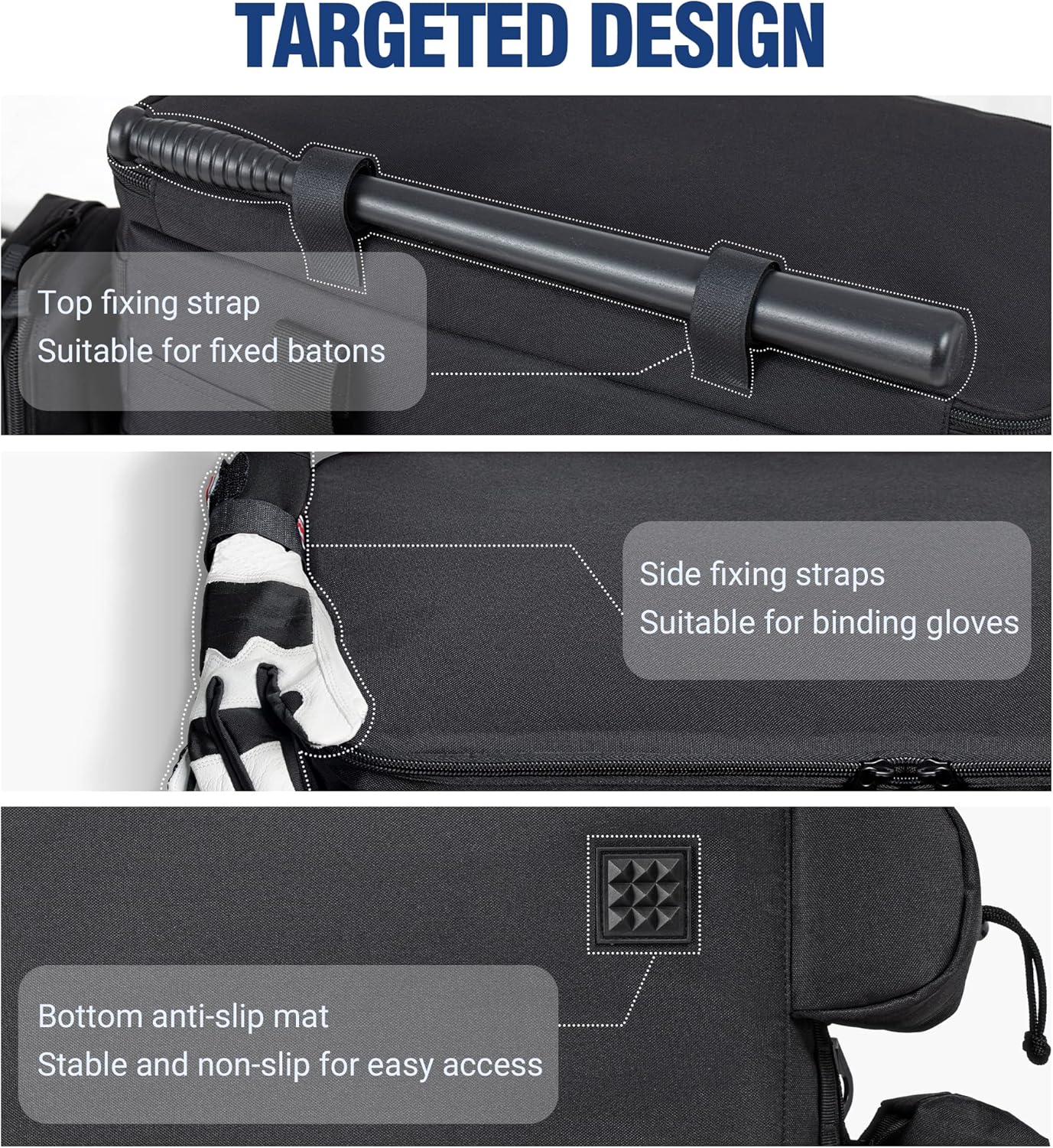 SUNDAY MIRTH Patrol Bag Law Enforcement,  Gear Bag for  Front Seat Organizer with Cup Holders, MOLLE System, Fits  Passenger Seat (Black)