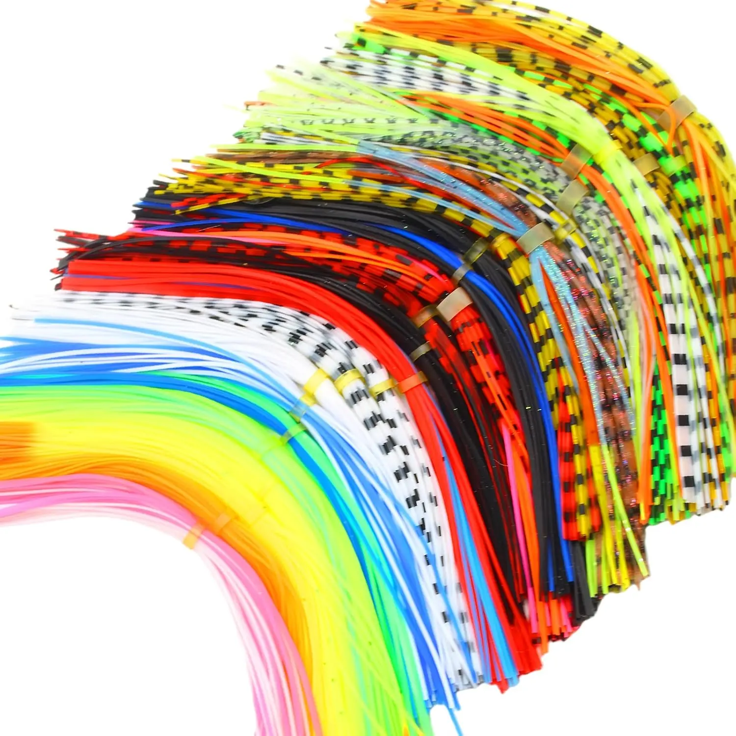 12/18/25/35 Colors  Rubber Skirt & , Fly Tying Materials Colorful DIY Fishing Accessory for Make Fly Fishing Lure Flies Jig Spinnerbait Trout Bass