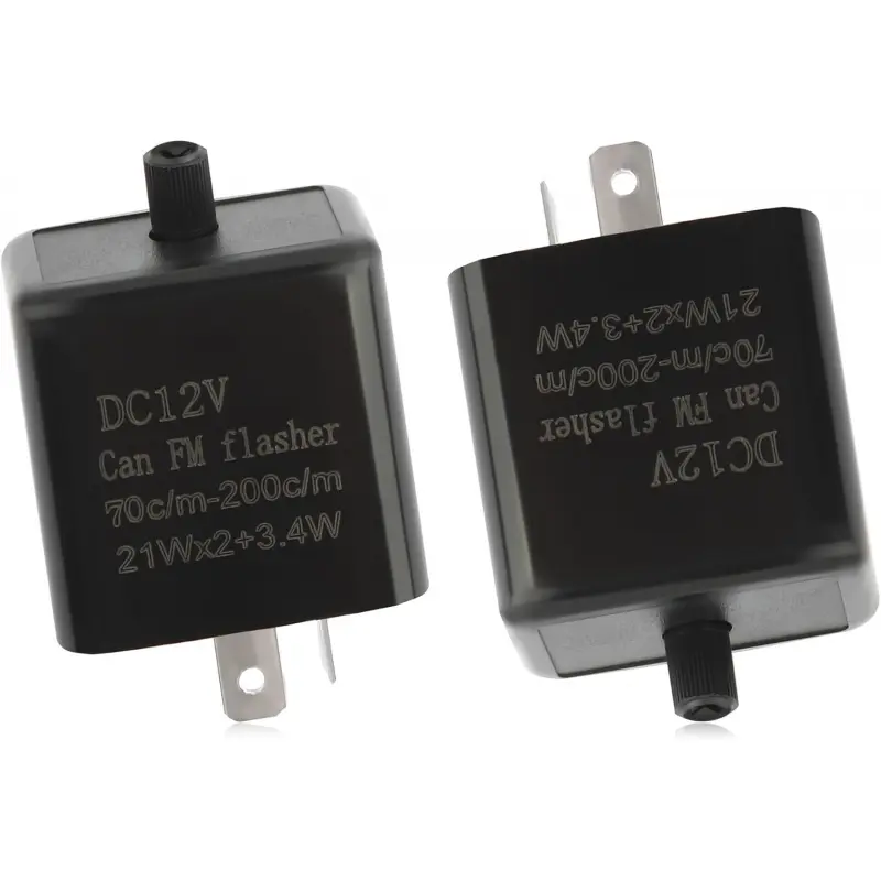 2PCS 12V LED Flasher Relay 2 Pin,Adjustable Turn Signal Relay for Repairing Motorcycle Turn Signal,Universal Blinker Relay Fits Motorcycles Electric Bicycle Dirt-Bike