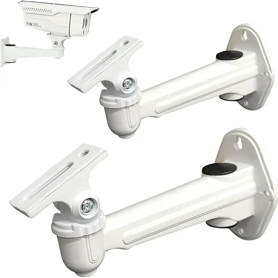 Universal CCTV Security Camera Mount, Ip Camera Bracket, Solar Panel Holder, Aluminum Indoor Outdoor Wall Ceiling Mount, Versatile Rotating Display Stand (2 Pieces)