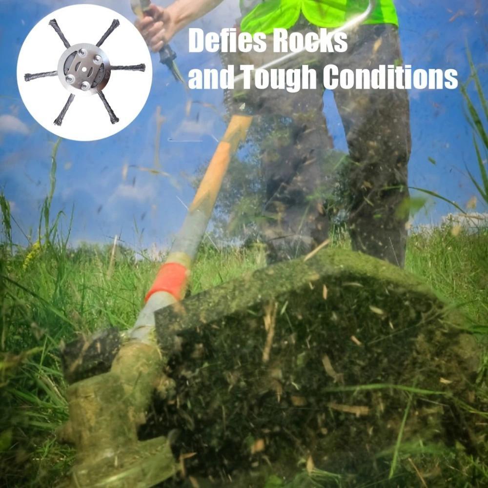 Steel Wire Trimmer Blades, 1 PC Lawn Mower Replacement Blades, Efficient Weed Cutting & Grass Trimming, Durable Metal Accessory, Sharp & Long Lasting