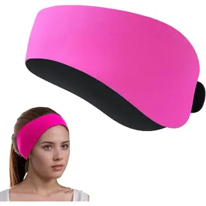 Swimming Headband for Kids Adults Adjustable Doctor Recommended Waterproof Swim Ear Band Protection to Keep Water Out and Hold Ear Plugs in-Water for Surfing,Diving,Pool,Showering,Beach，(Pink-M Size)