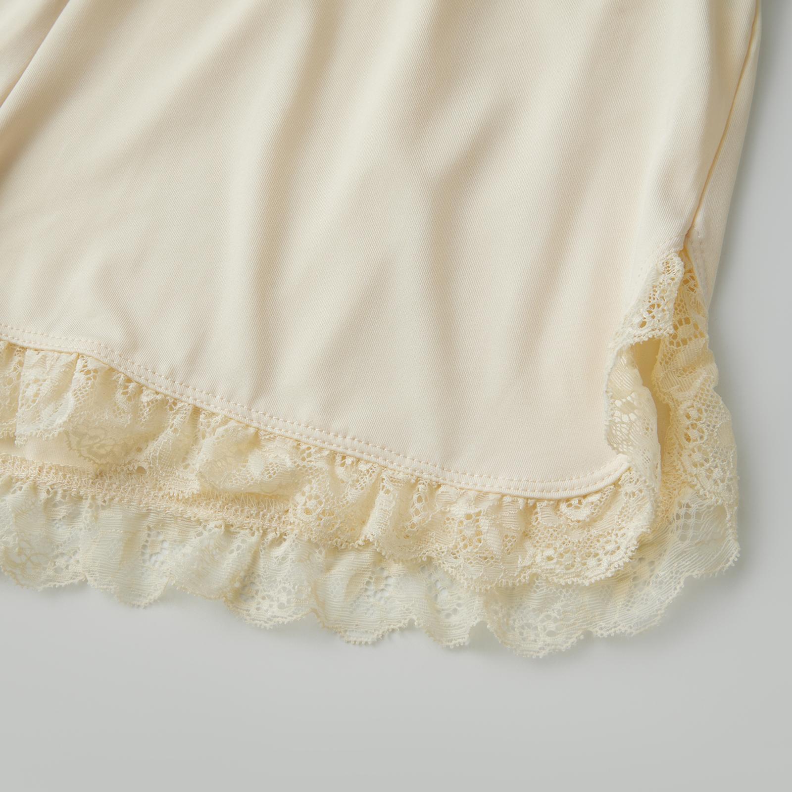 Women Ladies Female 2 Piece Pajamas Set Lace Patchwork Tie Front Camisole and Elastic Splits Shorts for Loungewear Soft Sleepwear Nightwear