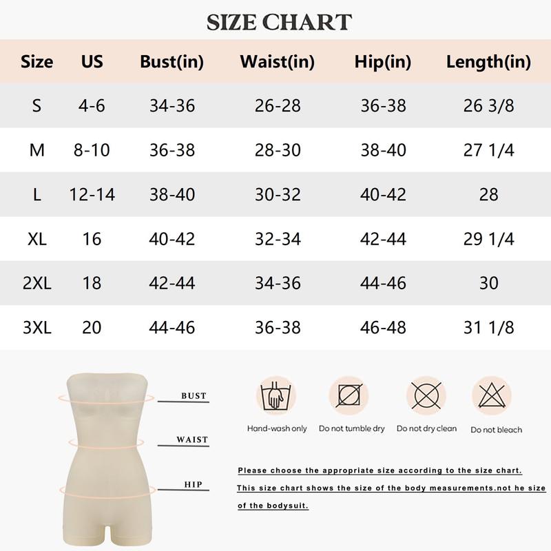 Women Tummy Control Shapewear Strapless Shortie Bodysuit   Butt Lifter Body Shaper with Removable Straps, Off Shoulder Strapless Mid Thigh Jumpsuit Tops for Under Dresses, Lady Comfort Farbic Underwear Womenswear Springtok