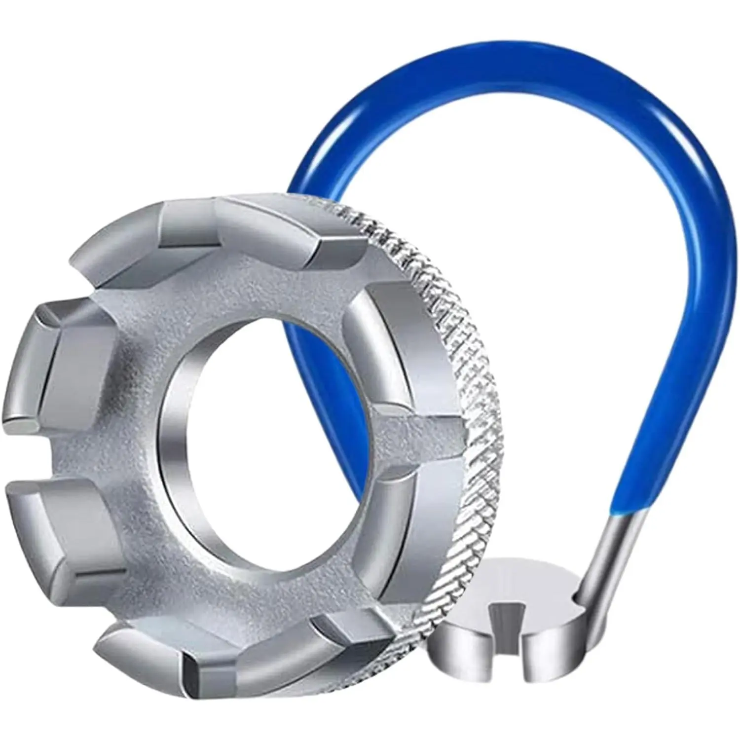 Bicycle Spoke Wrench, Chrome Steel Rim Adjustment Tool, 40mm x 13.3mm (Silver)