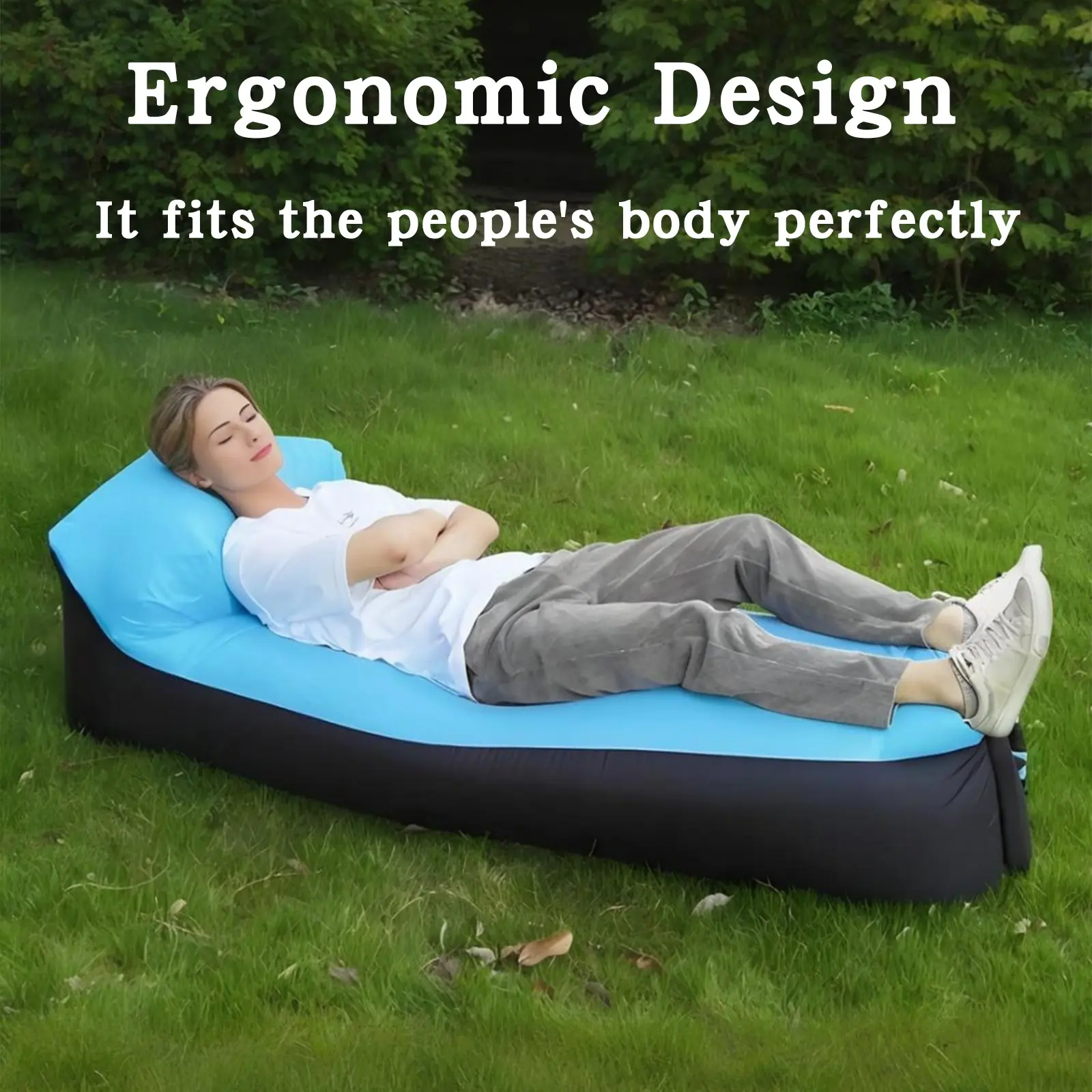 Inflatable Sofa for Music Festivals, Outdoor Air Sofa, Portable Camping Beach Sofa, Trendy Dopamine Couch, Easy to Carry