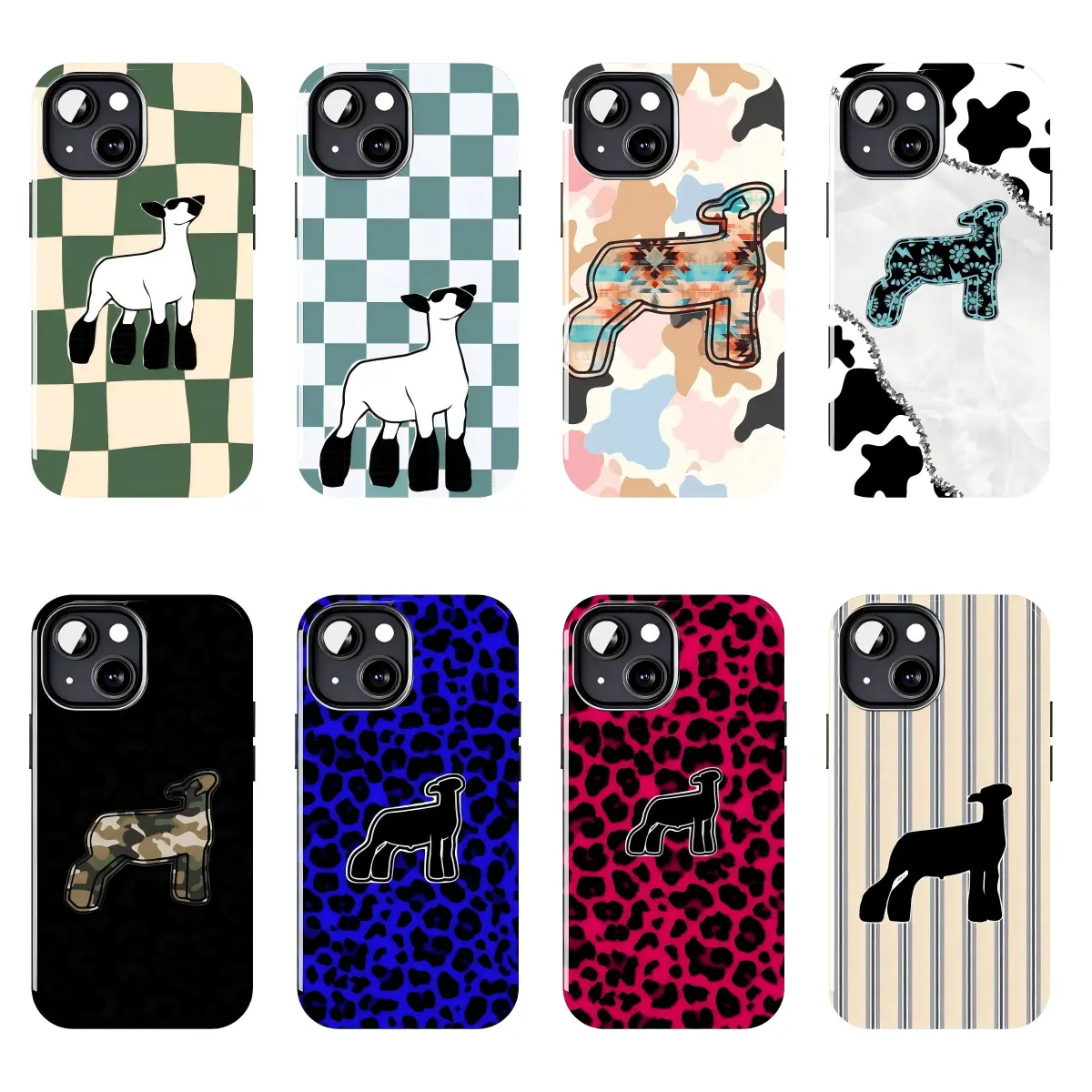 Cowboy Lamb Western Phone Case Suitable for iPhone 17-11 Pro Max/Plus and  Samsung Galaxy S23-25