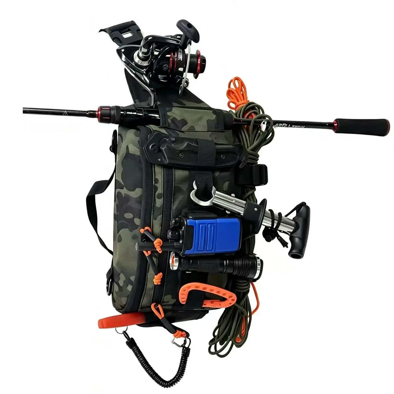 Multi-Functional Fishing Bag, Waist Pack, Chest Pack, Lure Bag, Rod Bag, All-In-One Backpack, Dedicated Fishing Gear Bag