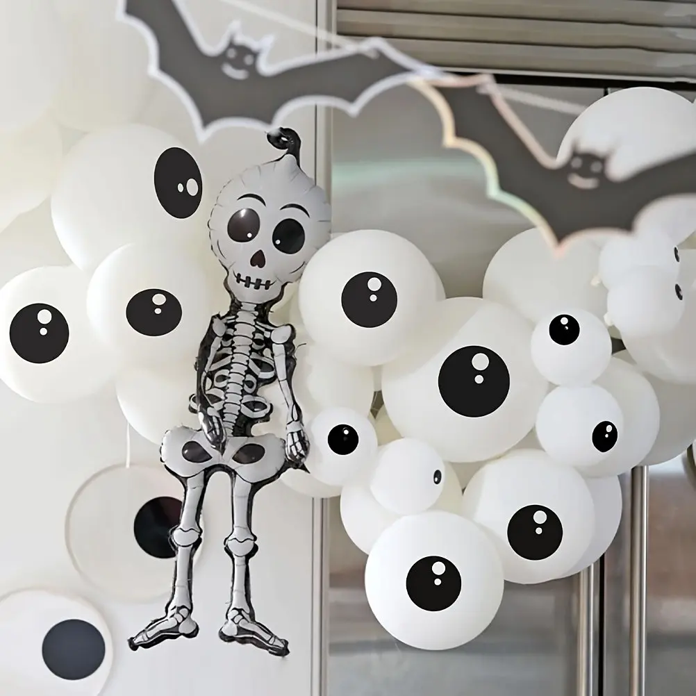 33Pcs Halloween Eyeball Latex Balloons, 5 Inch Spooky Fun Party Balloons, Eyeball Design Decor for Halloween Party, Animal Eye DIY Crafts, Birthday & Halloween Balloon Garland Kit