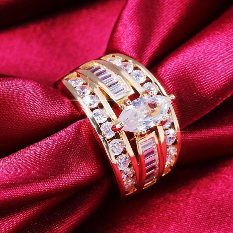Elegant Shining Cubic Zirconia Ring – Perfect for Weddings Engagements Promises and Bridal Eternity Moments Ideal Gift for Anniversaries Valentine’s Day and Christmas