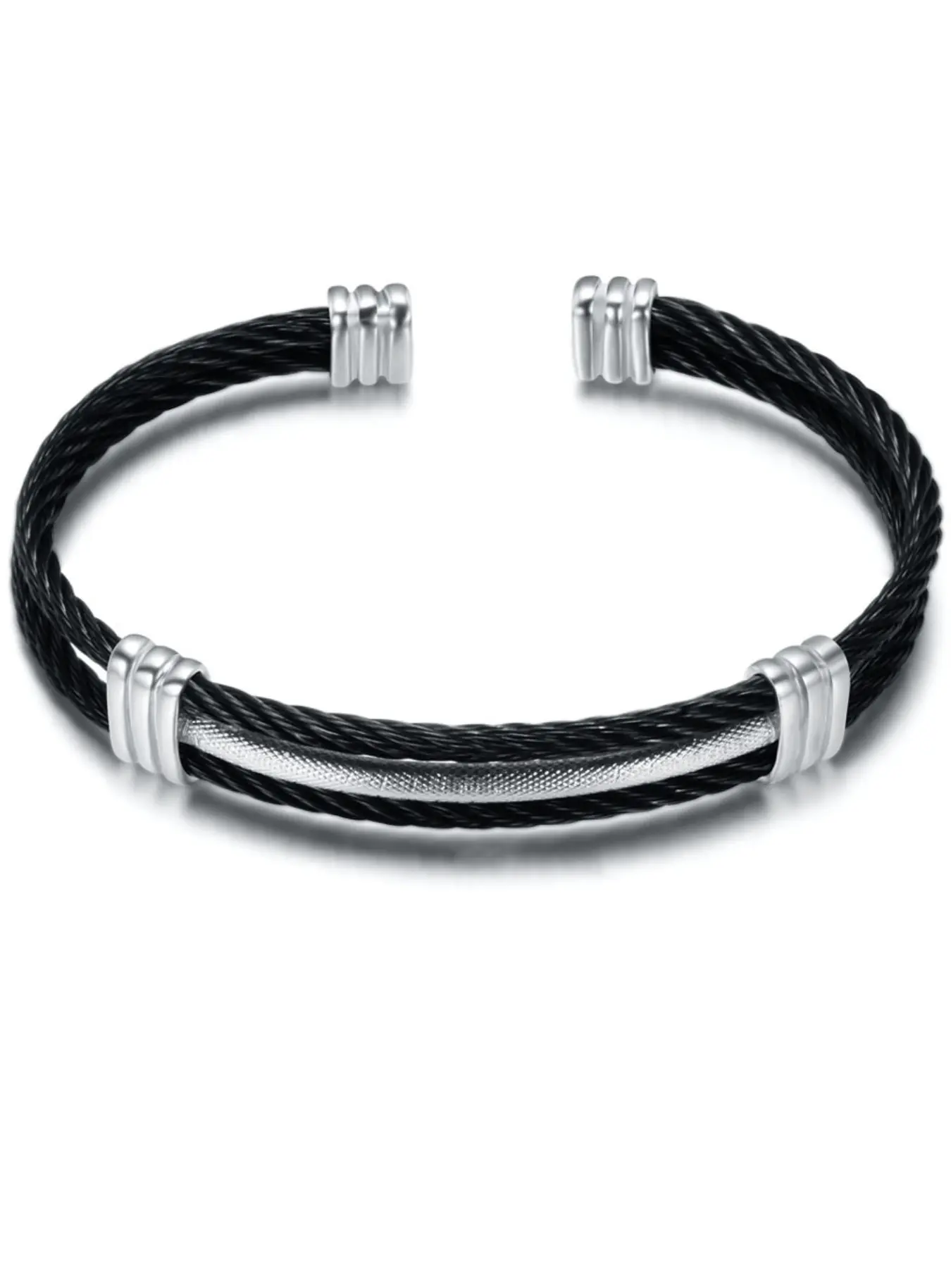 10mm Stainless Steel Simple Braided Bracelet, Fashion Two-Color Electroplated Copper Braided Wristband, Trendy Accessory for Women