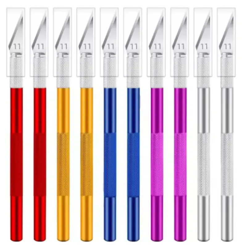 Sharp Exacto Knife Set, Colorful Craft Knife Kit, Precision Hobby Knife for DIY, Art, Cutting, Carving, 10pcs, Essential Crafting Tools