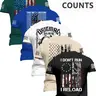 Men's Fashion Round Neck Casual Printed Short Sleeve T-Shirt, Summer Comfortable Flag Print Outdoor Tee, Ideal for Daily Wear