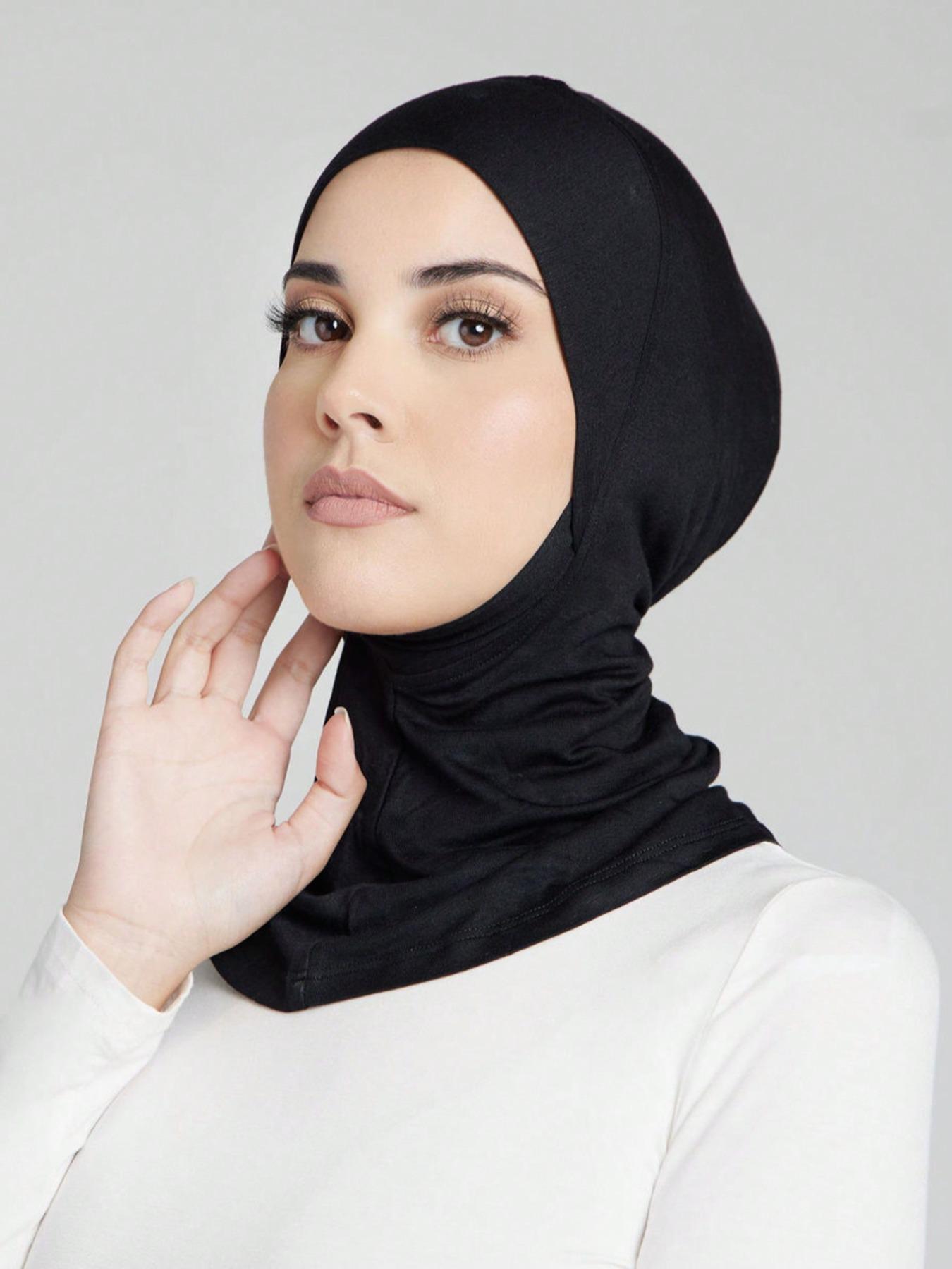 Women's Solid Color Instant Hijab, Modest Soft Comfortable Hijab for Daily Wear, Fashionable Minimalist Accessories for Women & Girls