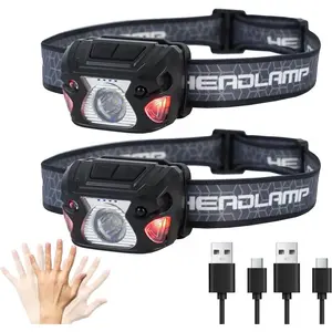 2 Sets High-End Comfortable Camping & Work Headlamp Long Endurance Lighting 12 Hours 1000+ LM High Brightness IPX5 Waterproof Suitable For Fishing Running Maintenance And Other Scenarios