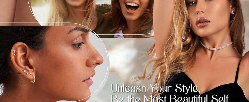 （ Not Sold In Pairs）Jstyle 25 Pcs Single-Earrings Hypoallergenic Earrings for Sensitive Ears Surgical Stainless Steel Earrings for Women Dainty Flat Back Earring Studs Hoop Cartilage Earring