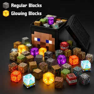 Light Up Magnetic Blocks for Kids, Glowing Magnetic Building Cubes, Stem Sensory Toys for Ages 3+, Unisex Creative 3D Building Set Gift