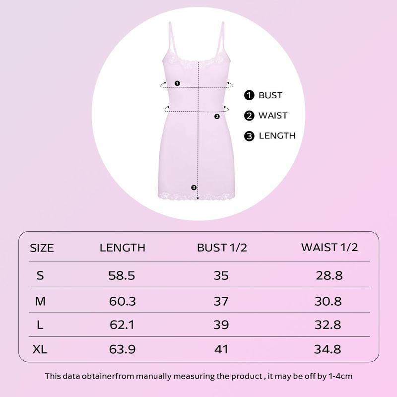 KatchMe Lace Series Women's Spaghetti Strap Lace Trim Breathable Bodysuit, Adjustable Strap Seamless Chic Nightdress, Minimalist Lightweight Playsuit