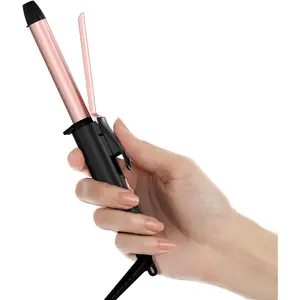 Travel Size 1/2 Inch Mini Curling Iron Dual Voltage 100-240V, Ceramic Hair Curler Infused with Keratin & Argan Oil for Short Hair, Portable Travel Curler with Storage Bag