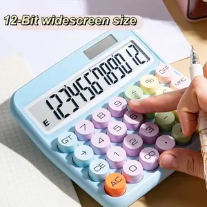 Calculator with display, 12-bit large button, easy to use automatic off desktopcalculator at home, office and school, dopamine calculator