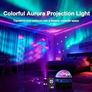 Aurora Projector Galaxy Light, 7 Colors Northern Lights, USB Powered with Remote, Romantic Bedroom Decor, Valentine Gift