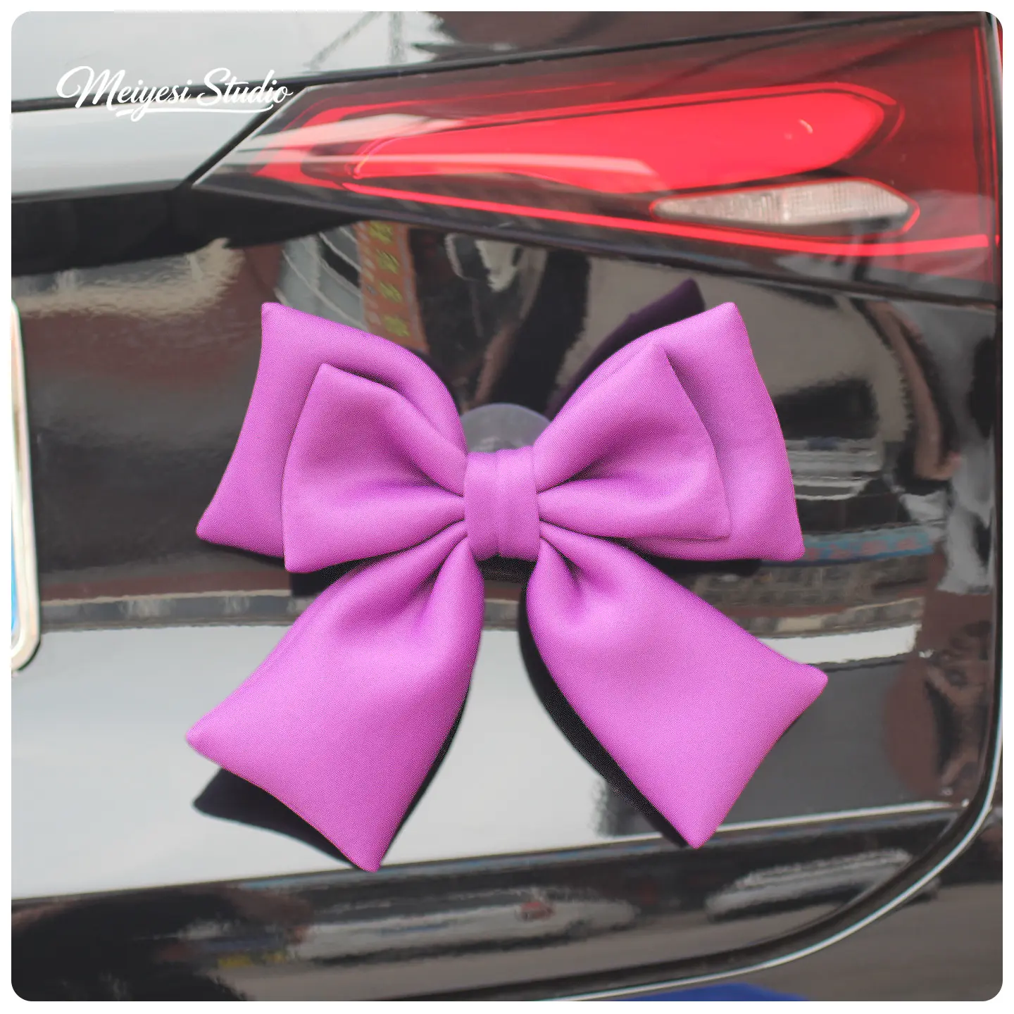 Purple - [Large] Bow/Viscose - Rear Ornament