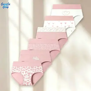 6-Pack Women’s Cotton High Waist Briefs, Soft Breathable Printed Underwear Set, Tummy Control Comfortable Panties for Daily Wear, Postpartum Support & All-Day Comfort Seamless Stretch Fit Lingerie Basics