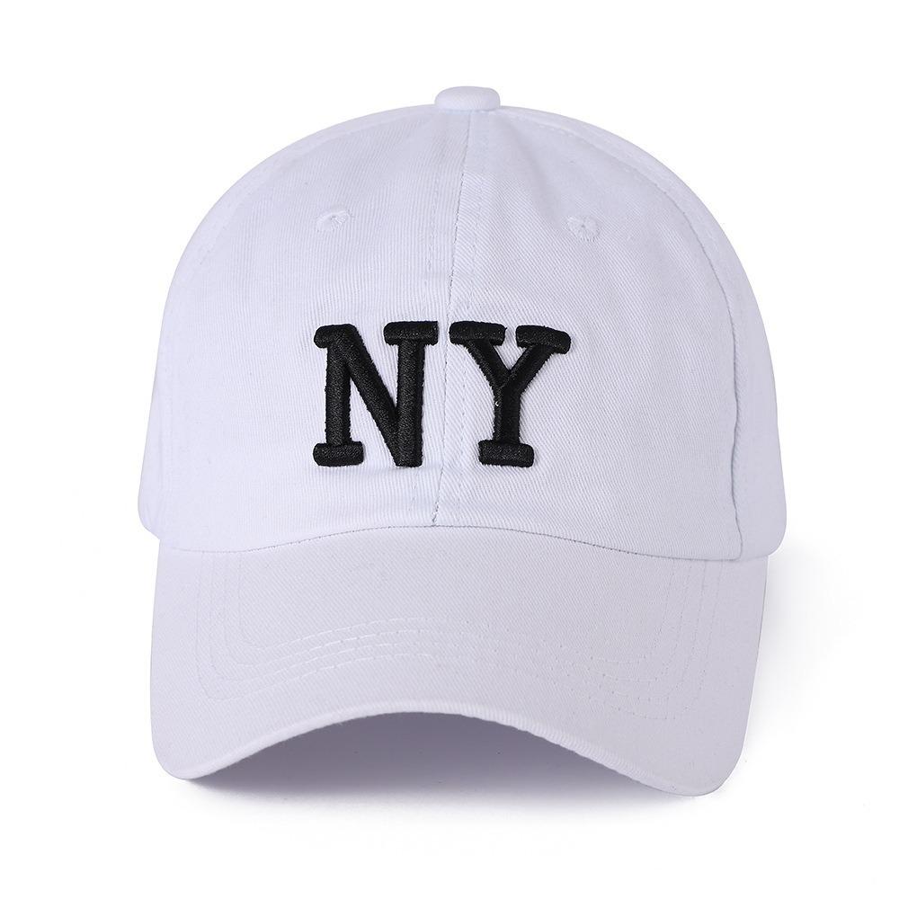 Sun protection baseball cap for large head circumference, casual NY letter sports sun hat, versatile for daily use, adult duckbill cap wholesale