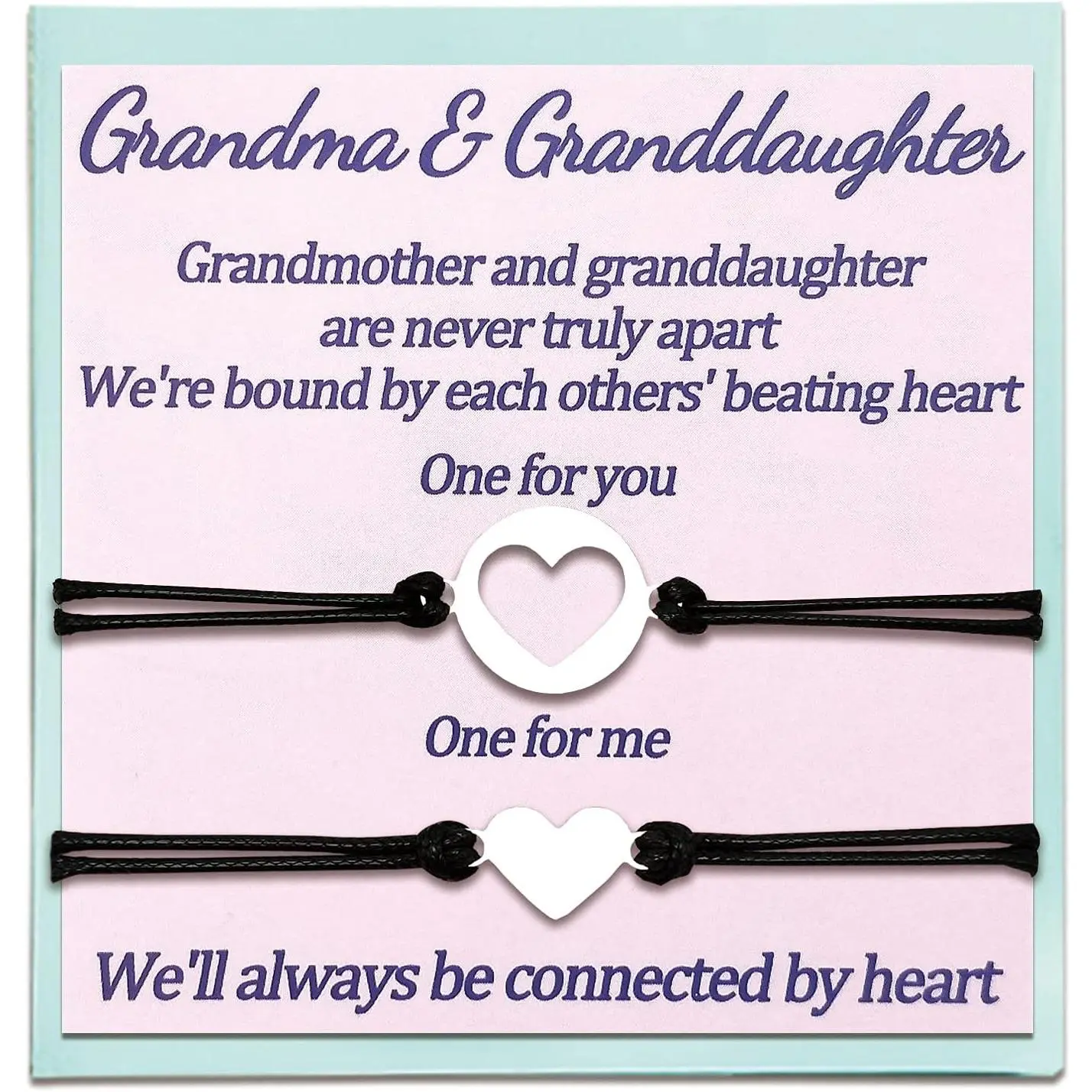 Granddaughter Gifts from Grandma Nana  for Granny Granddaughter Matching Bracelets 2 Granddaughters String Bracelet from Grandmother Mimi Gifts  Day Gifts  for Women Birthday  Set of 2 3 count