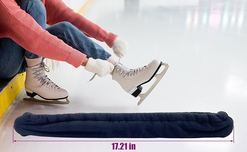 Ice Skate Blade Covers, Thickened Ice Skate Guards for Hockey Skates, Figure Skates and Ice Skates, Black