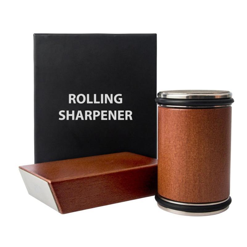 Manual Knife Sharpener, 1 Set  Wooden Knife Sharpening Stone with Two Grinding Angles Of 15° and 20°, Knife Sharpening Tool for Home Kitchen, Kitchen Accessories